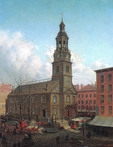 Tableau église hollandaise NY 60x90cm pour habiller un mur vide