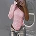 Hvyesh Women's One Shoulder Sequin Bodysuits Slim Cold Shoulder Sexy Disco Asymtrical Dressy Tops for Women Sparkly Shirts Sexy Body Suits Womens Sparkle Going Out Night Date Top Pink M