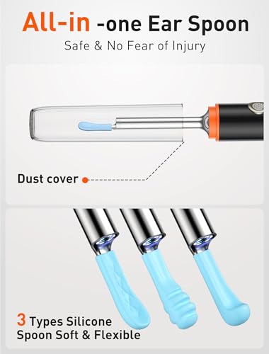 Image of Yorsfun Ear Wax Removal, 3 in 1 Earwax Removal Kit, 1080P HD Ear Cleaner with Camera, FSA HSA Eligible, Otoscope with 7 Ear Spoon, Ear Cleaning 6 LED Lights 6 Ear Tips, Ear Camera for iOS & Android