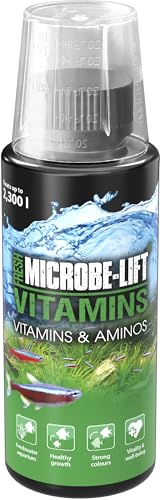 MICROBE-LIFT Vitaminos Multivitamin for Sumptuous and Healthy Fish, Increases Vitality and Colour, Fresh Water, 118 ml