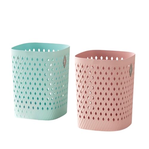 Poubelle carrée moderne 12L blanche avec couvercle ouvert pour salle de bain et cuisine