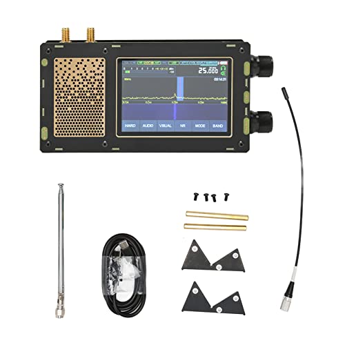 50KHz to 2GHz DSP SDR Receiver, Malachite Radio Receiver with 3.5 inch Touch Screen, Upgrade Version Malahit SDR Shortwave Radio Receiver with Filter Support Dual Antennas (Single DSP SDR V3 Host)