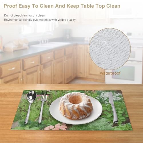 Sets de table en PVC lavables et résistants pour repas en intérieur et extérieur, lot de 6 - 5
