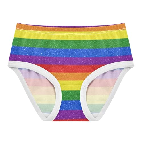 Colorful Horizontal Stripes Rainbow Toddler Girls Underwear 2t Cotton Panties for Girl Aesthetic Kids Briefs Undies