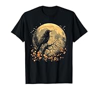 Gothic Nature Art design. Do you like black ravens and Halloween? Then this crow design is what you need. An ideal outfit for your mom, dad, grandpa, or grandma who loves birds and nature. Great outfit for people who like black ravens. Beautiful natu...