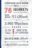 Geburtstag 76 Jahre Mann: Notizbuch A5 liniert cooles Geburtstag Geschenk zum 76. Geb Buch für Notizen Geschenkidee für Erwachsene lustiges Geburtstagsgeschenk für 76 Jährige HAPPY BIRTHDAY 76th
