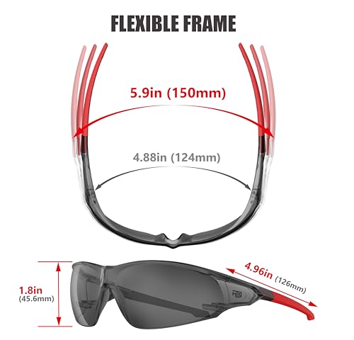 Image of HTS HUNTERSKY ANSI Z87.1 Anti-Fog Clear Safety Glasses Pickleball Youth Baseball Lab Chemistry Goggles Scratch Resistant