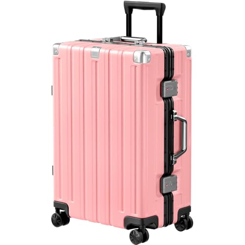 Krute 20" Aluminum Carry-On Spinner Hardshell Pink