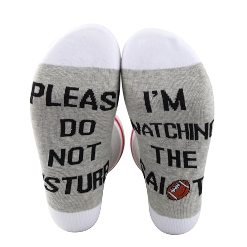 TSOTMO 2 Pairs Football Lover Socks Please Do Not Disturb I’m Watching The S Socks Gift For Best Friend (SAINTS socks)