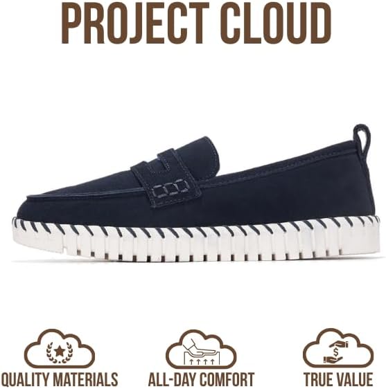 Project Cloud Genuine Leather Loafers for Women - Memory Foam Womens Shoes - Non Slip Spring Loafers Flexible Sole - Fashion Shoes for Women 2026 (Filide) - Image 3