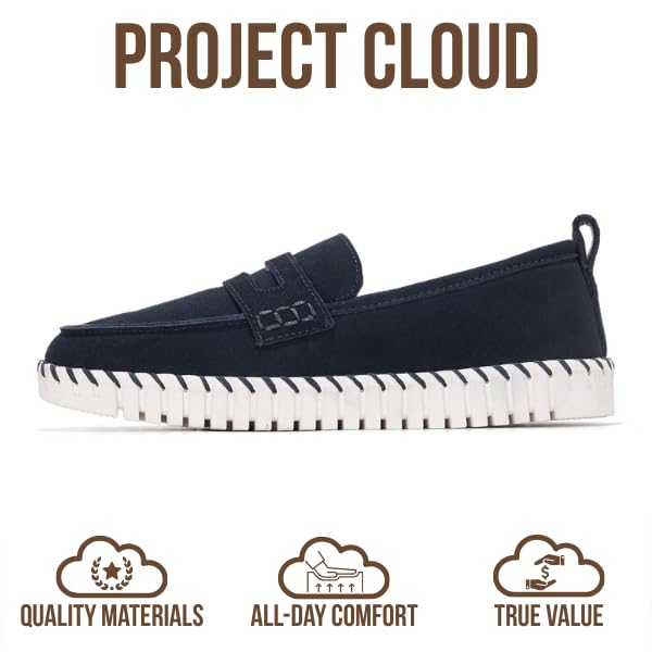 Image of Project Cloud Genuine Leather Loafers for Women - Memory Foam Womens Shoes - Non Slip Spring Loafers Flexible Sole - Fashion Shoes for Women 2026 (Filide)