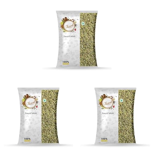 Image of Chounk Premium Whole Fennel Sauff Seeds - 100g (Pack of 3) | Natural Big Fennel Seeds | Moti Saunf with No Preservatives & No Additives | Fresh and Natural Badishep Sompu Variyali | Mouri Saunf