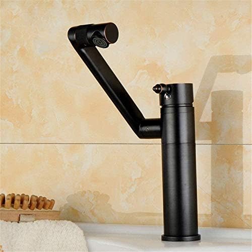 Robinet rotatif à 360 degrés en laiton noir pour un lavage fluide du lavabo