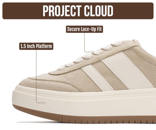 Image of Project Cloud Platform Sneakers for Women - Lightweight Memory Foam Insole Womens Sneakers - Non-Slip Fashion Sneakers for Women Footwear - Women's Fashion Platform Shoes (Nita)
