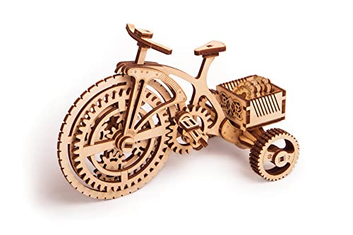 Wood Trick 3D Wooden Bicycle Toy Model - Bicycle Model Kit Mechanical Model to Build - 3D Wooden Puzzle, Assembly Model, ECO Wooden Toys, Best DIY Toy - STEM Toys for Boys and Girls