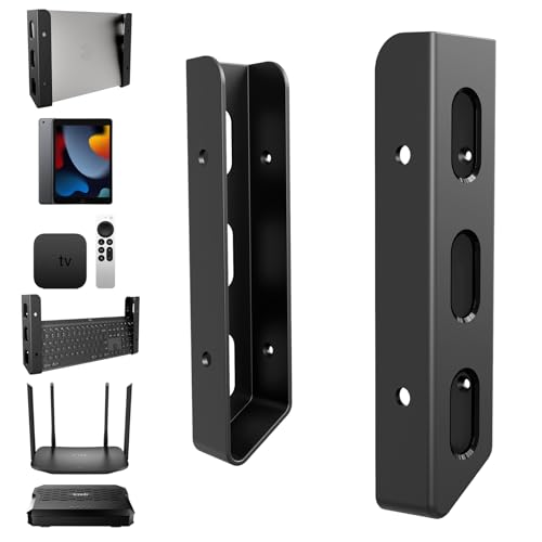 sciuU Support Mural Universel pour Ordinateur Portable, Tablette, Box TV - Compatible avec MacBook, iPad, Surface, Dell, ASUS, HP - pour Appareils jusqu'à...