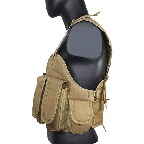 Yoghourds Tactical Vest for Men Airsoft Guns Vest Adjustable Outdoor Combat Training Vest Ultra-Light Breathable for Adults in Hunting Fishing CS Field Desert … - Thumbnail 3