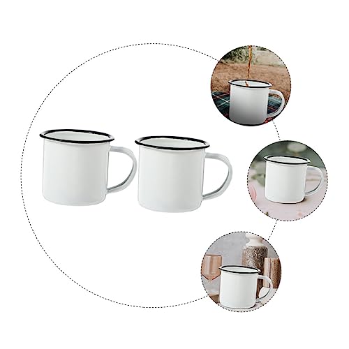 Vasos de estaño retro retro para camping juego de 6 tazas de té 8