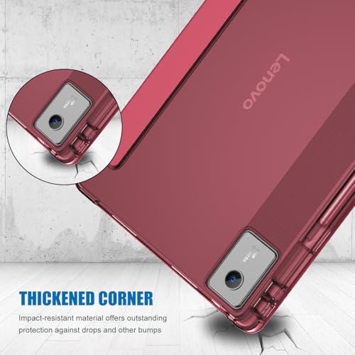 Image of ProCase Smart Case for 2025 Lenovo Idea Tab Plus 12.1 Inch /Tab K12, Red | Slim Light Cover Trifold Stand Hard Shell Folio Smart Protective Case for Idea Tab Plus /Tab K12 (TB361FU /TB361ZU)
