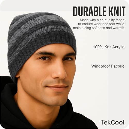 Image of TEKCOOL Beanie Cap for Men Woolen Winter Cap for Men Woolen Cap for Women in Winter for Thermal Wear Stylish Soft Winter Caps for Boys & Girls for Warm Wear Head Winter Cap Woollen Garam Topaa