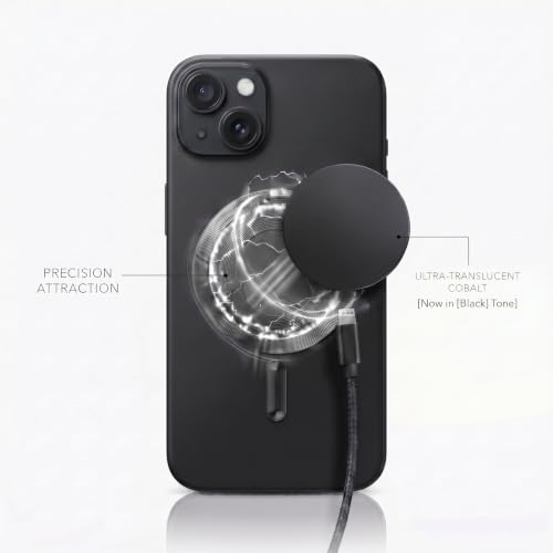 Image of amazon basics Premium Mag-Safe Case for iPhone 14 Plus | Shockproof & Anti-Scratch Cover | Soft Silicone with Wireless Charging | Camera Lens Guard - Black