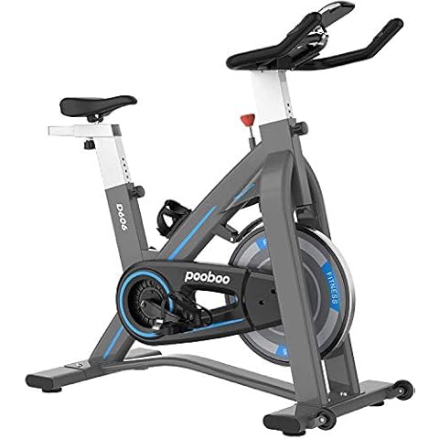 Pooboo Stationary Exercise bike Magnetic Resistance Cycling Bicycle with LCD Monitor for Indoor Cardio Workout 35 Lbs Flywheel Max Weight 330 Lbs Cover