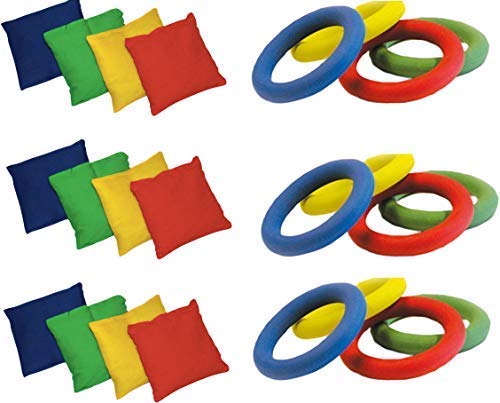 ND Deal Kids Indoor Outdoor Garden Playing Fun Toy Quoits Bean Bags (pack Of 12)