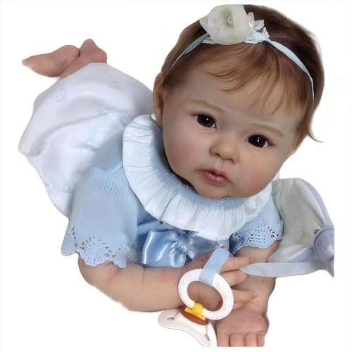 Scnbom 20pulgadas 50cm Bebes Reborn niñas Verdadero Silicona muñecas Reales Baby Dolls Girls Originales Recien Nacidos niño Toddler Realista Ojos Abiertos