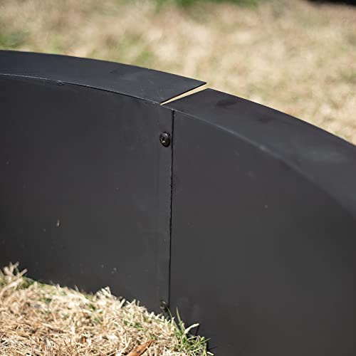 Titan Great Outdoor 46In Dia Steel Fire Pit Liner, 1Mm Thick Diy Above Or In-Ground Outdoor Fire Pit, 4 Panel Steel Ring #TOP4