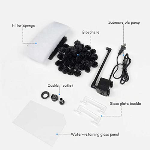 Glas Aquarium 4mm Verdikte Glas Woonkamer Desktop Aquarium Met Led Licht Desktop Lamp Vis Kommen Voor Box Office Thee… - Afbeelding 7