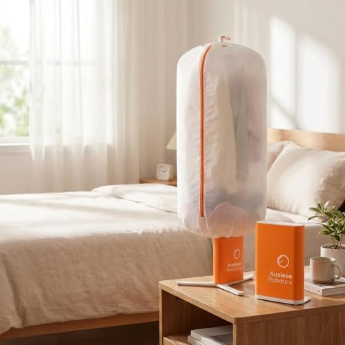 Image of Auslese Mini Portable Electric Clothes Dryer Book Style Foldable 300W Low Power Compact Dryer for Baby Clothes Socks Innerwear Delicates Travel Apartment Dorm Small Space