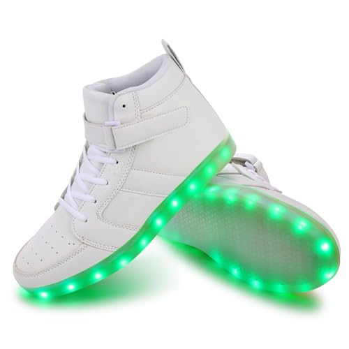 Image of Light Up Shoes Men Women LED Shoes USB Charging Adult High Top LED Sneakers Glow in The Dark Footwear for Dancing Party Festivals Festivals