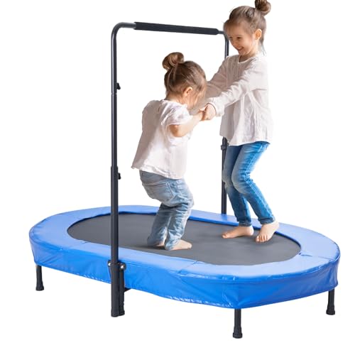 VEVOR Kindertrampolin Indoor/Outdoor-Trampolin faltbares Mini Trampolin mit...