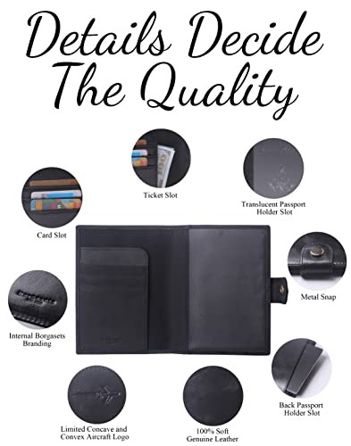 Genuine Leather Passport And Vaccine Card Holder, Rfid Passport Cover Credit Card Case With Cdc Vaccination Card Slot For Family Travel Id Documents Women And Men (Premium Soft Leather Black) #TOP4