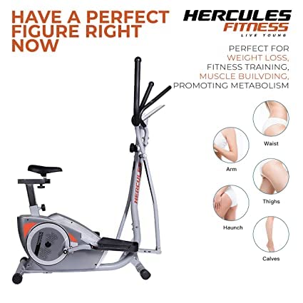 Image of Hercules Fitness Upright Bike with 6 Kg Flywheel | 8level Manual Magnetic Resistance Control | Fitness Cycle for Home Gym Workout | Ideal for Tummy & Lower Body | Max User Weight 100kg