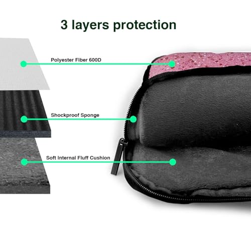 Bolso portátil rosa con brillo para laptop 15.6 pulgadas miniatura 5