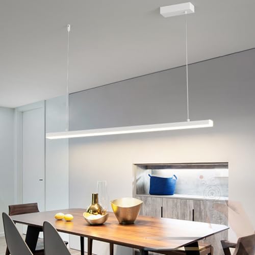 Lustre suspension LED dimmable 2700K-6500K avec télécommande pour cuisine