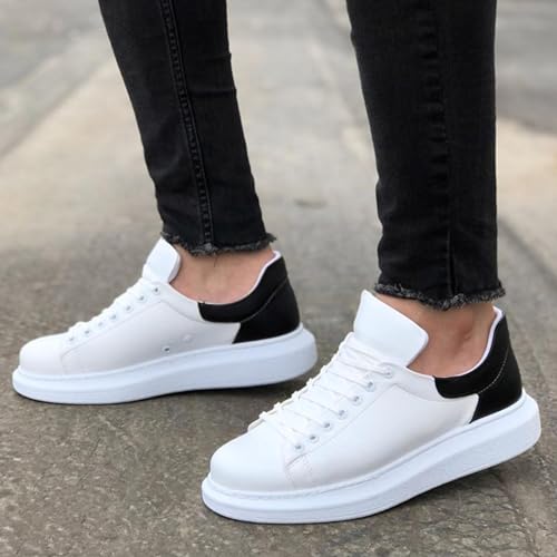 Solaress 547 - Scarpe Da Ginnastica Da Uomo, In Pelle, Sneaker, Bianco N, 40 Eu - 7