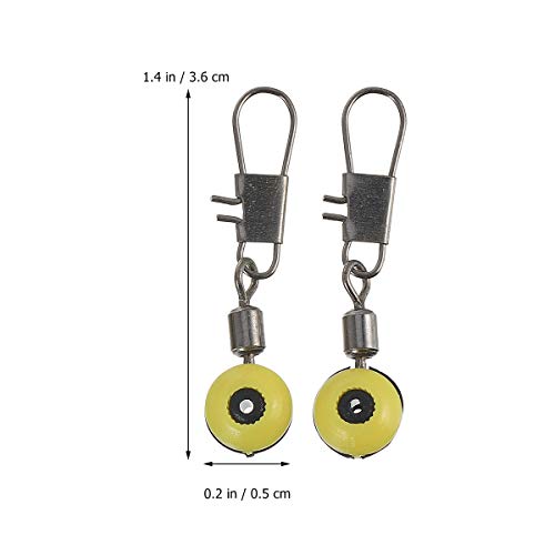 Abaodam 100 peças de furadeira de pesca com clipe de gancho giratório, conector, sinker deslizante