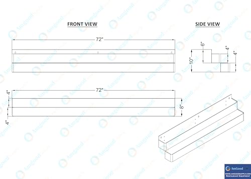 Image of 72 in. Double Tier Stainless Steel Speed Rail Rack for Commercial Bars, NSF