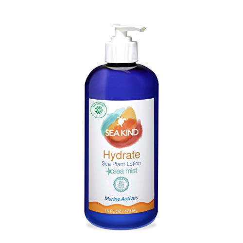 All Natural Hydrate Hand and Body Lotion for Women and Men, Lavender Essential Oil Scent 16 Fl Oz, Non Comedogenic, Vegan Moisturizer for Dry and Sensitive Skin, No Parabens, - Sea Kind