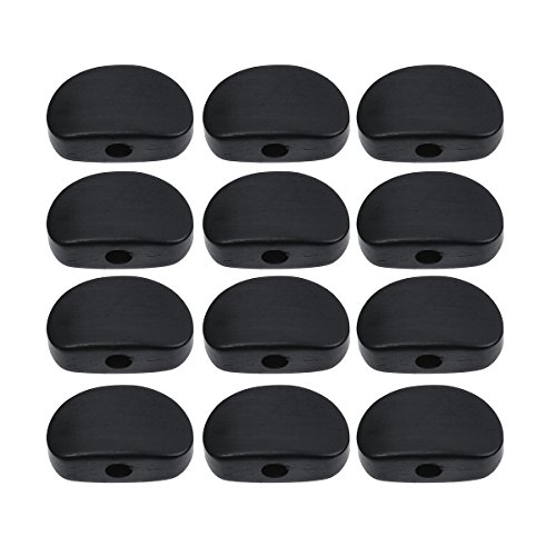 Tuner Button Keys for Grover Guitar Tuning Pegs Tuners Machine Heads Ebony Wood 12 Pcs