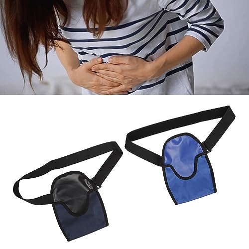 Capa Stoma Stoma Stoma 2 peças, azul escuro, azul royal, macia, ajustável para urostomia