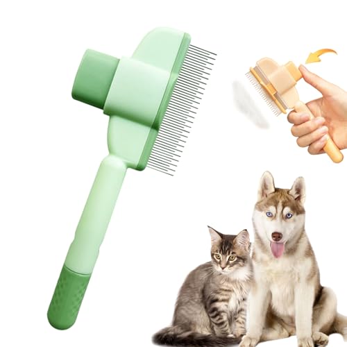 Pelozen Cepillo Gato, Royalepatte Cepillo Gatos, Pelo Zen Cepillo Para Pelo De Gato, Royale Patte Cepillo Desenredante Para Gatos Y Mascotas De Pelo Corto O Largo (Verde)