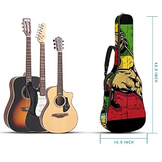 Housse de guitare en tissu Oxford imperméable avec bandoulière réglable Motif lion et drapeau - Les Beatles, Paul McCartney, John Lennon, RIngo Starr, George Harrison Housse de guitare en tissu Oxford imperméable avec bandoulière réglable Motif lion et drapeau – Image 5