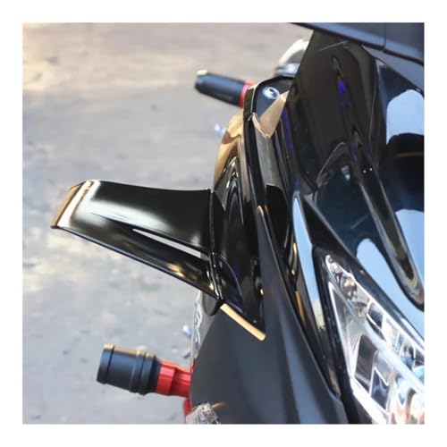 Ailettes de moto universelles : lot de 2 ailerons de carénage latéral noirs - 5