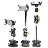 leepiya Phone Mount for car, 360° Adjustable Dashboard Windshield Car Phone Holder Mount, Ultra-Durable Metal,car Mount for Camera vlogging, Car Phone Mount for iPhone Samsung All Smartphones