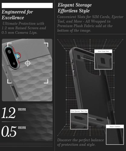 Image of WOW IMAGINE Back Cover for Samsung Galaxy M06 5G | Galaxy F06 5G with Hexa Cube Design | Ultra Slim Soft Rubberised Case | Inner Velvet Fabric | Matte Silicone Mobile Case | Camera Protection - Grey