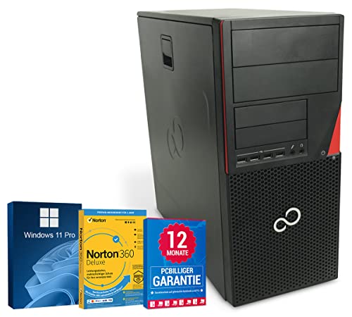 Fujitsu Esprimo P756 PC Computer Intel G-Serie-G4400@ 3,3 GHz 8 GB 256 GB SSD mit Windows 11 Pro & GRATIS Bluetooth, WLAN & Antiviren-Software inkl. 12 Monate Garantie (Generalüberholt)