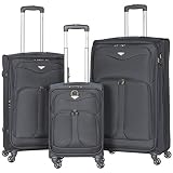 Flight Knight Lightweight 4 Wheel 800D Soft Case Suitcases Maximum Size for Delt...